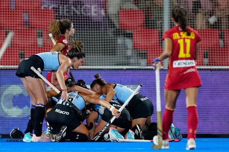 Las Leonas jugaron un gran partido en el Mundial de España y Países Bajos. (Fuente: EFE)