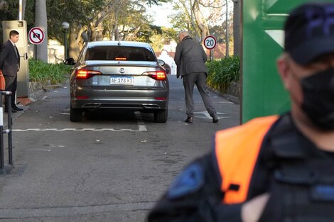 A las 11 de la mañana ingresó a la Quinta de Olivos Massa, para reunirse con el Presidente.