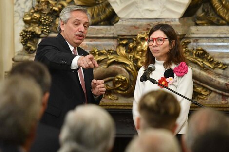 El presidente Alberto Fernández y la ministra Silvina Batakis, quien asumió en lugar de Martín Guzmán.