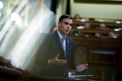 Pedro Sánchez interviene durante el debate sobre el estado de la nación.