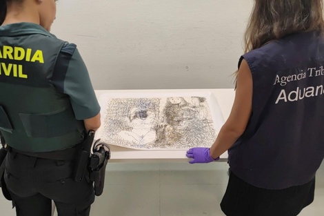 La obra de arte se encuentra a disposición del Juzgado de Instrucción 4 de Ibiza, que está a cargo de la investigación de los hechos. Foto: Ministerio de Hacienda España. 