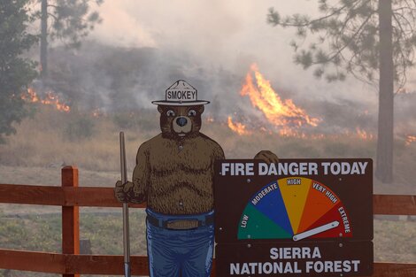 Estados Unidos: un incendio forestal se extiende en California en medio de una ola de calor que bate récords