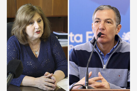 Adriana Cantero de Educación y Juan Pusineri de Trabajo.