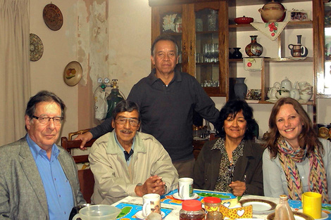 Mattini, Sánchez, Loyda y Leda en Cochabamba, en 2013. 