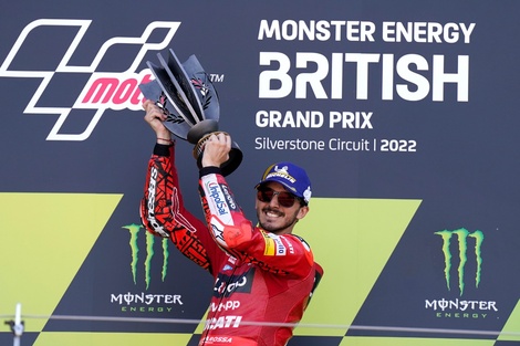 MotoGP: Bagnaia ganó con Ducati el Gran Premio de Gran Bretaña