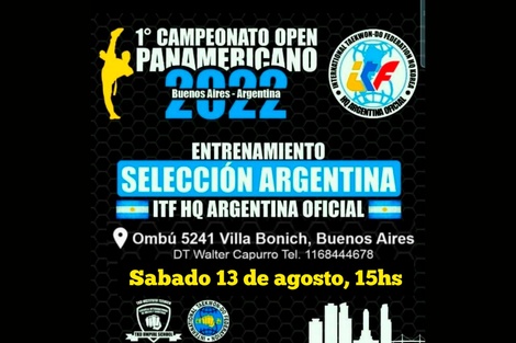 El entrenamiento del equipo será el sábado 13.