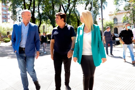 Insaurralde y Espinoza, dos de los presentes en la cena de dos horas, el lunes por la noche.