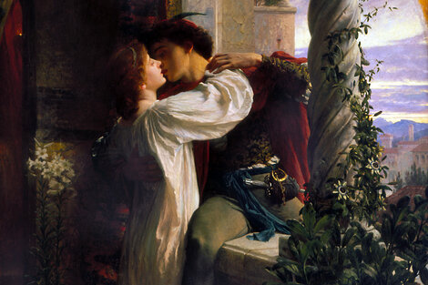 Fragmento de la obra "Romeo y Julieta", de Frank Dicksee. 