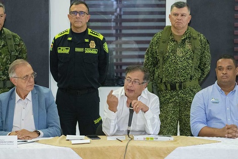 El presidente de Colombia, Gustavo Petro en conferencia / foto oficial