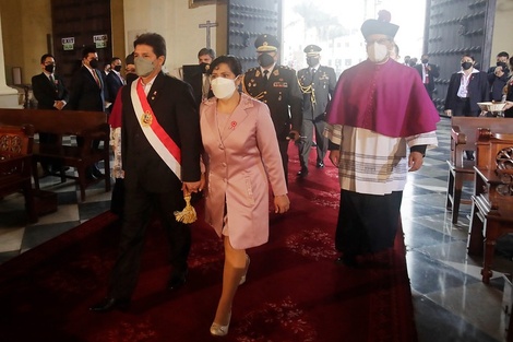 Presidente de Perú, Pedro Castillo y la primera dama Lidia Paredes / Presidencia de Perú