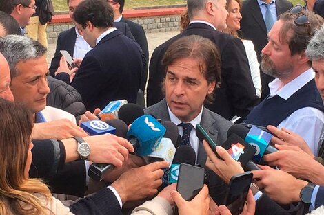 Lacalle Pou en rueda de prensa este jueves / Presidencia de Uruguay