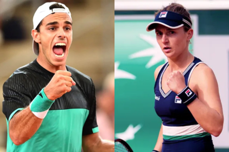 Francisco Cerúndolo y Nadia Podoroska  debutarán este lunes en el cuadro principal del US Open.