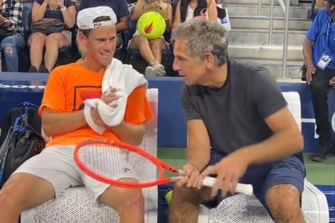 El "Peque" Schwartzman tuvo un invitado especial en la previa de su debut en el US Open