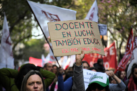 "Que la contundencia de este acto lleve al gobierno a cambiar de actitud", dijeron. (Fuente: Sebastián Granata)