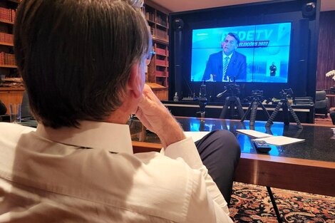 Bolsonaro en la previa de una entrevista televisiva, este 5 de septiembre / Facebook de Jair Bolsonaro