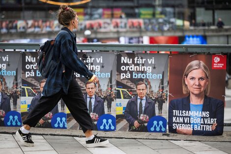 Propaganda electoral de Kristrsson y Andersson en Estoclomo.