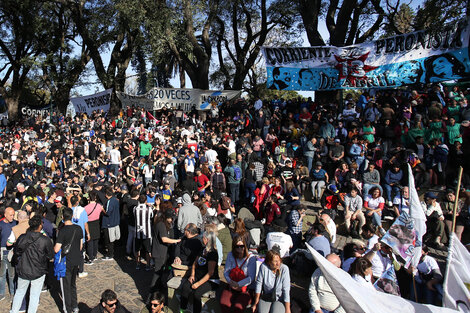 El Frente de Todos porteño encabezó un acto en apoyo a Cristina Kirchner en Parque Lezama