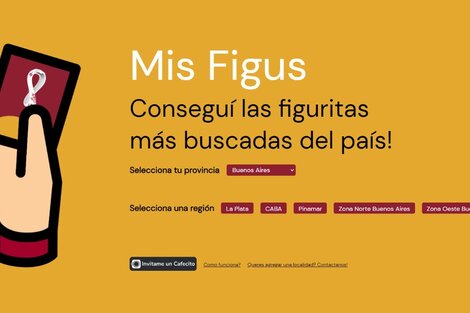 “Mis figus”, la web en la que la gente puede interactuar e ir avisando en qué kioscos y direcciones hay stock disponible. 