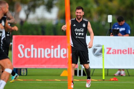 Messi durante el entrenamiento en Miami