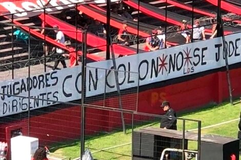 Colón se entrenó con custodia policial