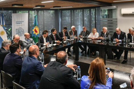 Massa estuvo reunido con directivos de CAME en Lomas de Zamora