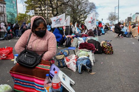 Unidad Piquetera levantó el acampe sobre la 9 de Julio