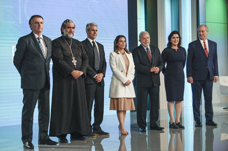 Los siete candidatos a presidente que partiiparon del debate anoche.