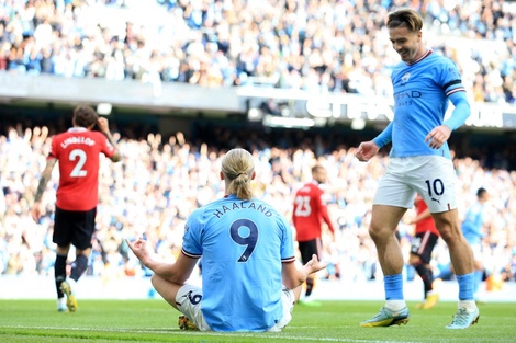 La bestia Haaland hizo tres en el baile del Manchester City al United