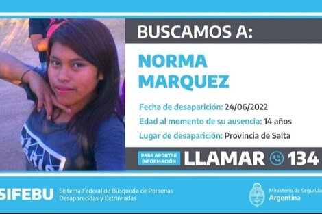 Buscan a una adolescente wichí desaparecida en junio