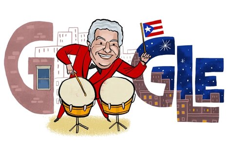 Google le dedicó su doodle a Tito Puente. Imagen: Google. 