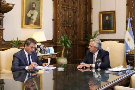 Encuentro del ministro y el Presdidente en Casa Rosada