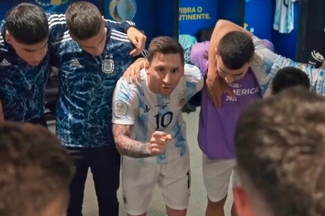 La arenga de Lionel Messi antes de la final, uno de los puntos más emocionantes del documental