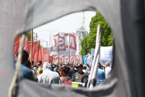 Protesta piquetera en reclamo por los planes sociales