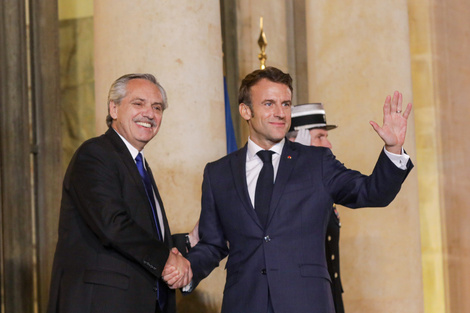 Alberto Fernández se reunió con Emmanuel Macron en Francia.