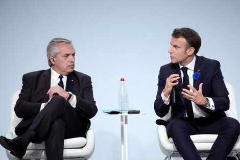 Emmanuel Macron fue el anfitrión del Foro, que contó con la participación de Alberto Fernández. (Fuente: AFP)