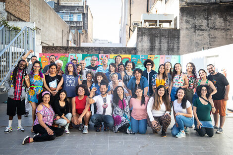 La titular del INADI, Victoria Donda, junto a representantes de la comunidad afroargentina de todo el país. Gentileza: INADI