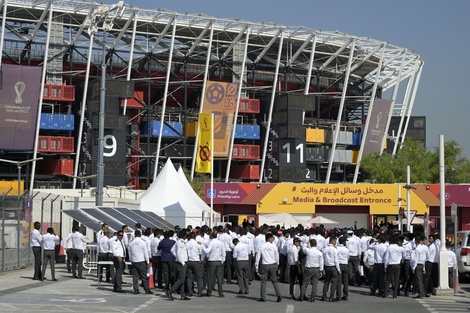 Agentes de seguridad de Qatar 2022. (Fuente: Télam)