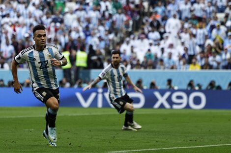 Lautaro Martínez y Lionel Messi (Imagen: Khaled DESOUKI / AFP)