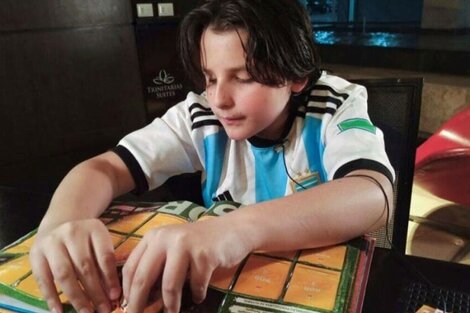 Sebastián, el niño ciego que quiere que Argentina salga campeón