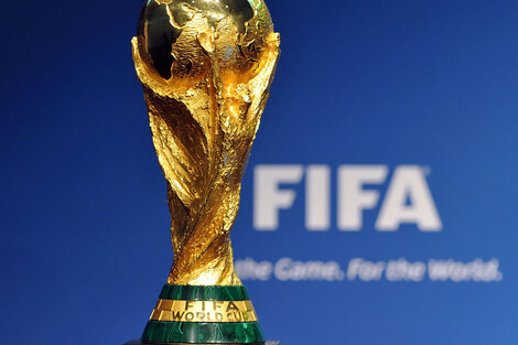 El trofeo de la Copa del Mundo. 
