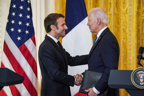 Joe Biden recibió a Emmanuel Macron en la Casa Blanca