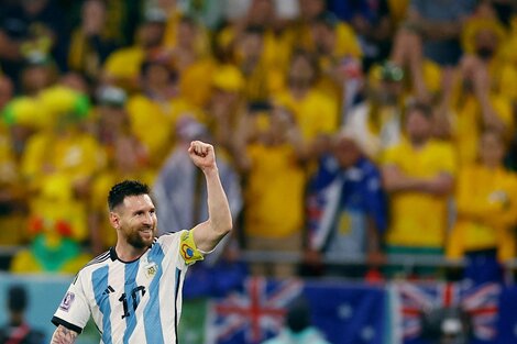 Messi, contento por el 2 a 1 de Argentina contra Australia en la Copa del Mundo en Qatar 2022.