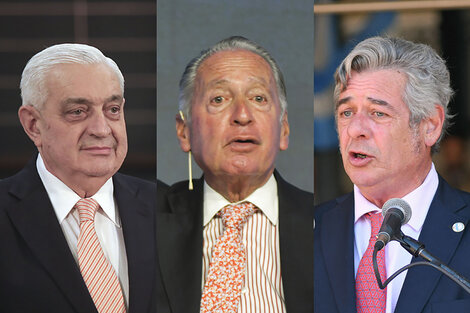 Adelmo Gabbi (Bolsa de Comercio), Daniel Funes de Rioja (UIA) y Nicolás Pino (Sociedad Rural), tres de los que fueron al CCK.