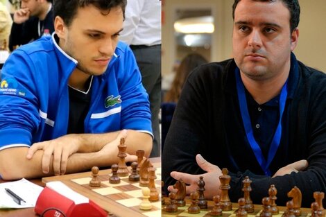 El GM Alan Pichot y el GM español Pepe Cuenca.