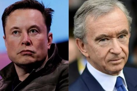 El magnate Elon Musk y el CEO de Louis Vuitton, el francés Bernard Arnault, en un cabeza a cabeza, en la lista de las personas más ricas del mundo, según Forbes. (Foto AFP).