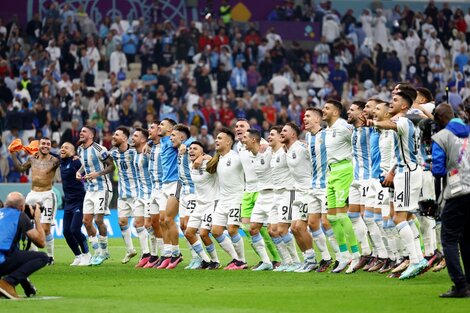 Festejo de la Selección tras la obtención del pasaje a la final.