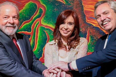 CFK, Alberto Fernández y Lula, en la última visita del dirigente brasileño al país