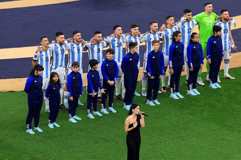 Lali Espósito presenció los últimos dos partidos de Argentina en el Mundial de Qatar 2022. Foto: @fifaworldcup_es