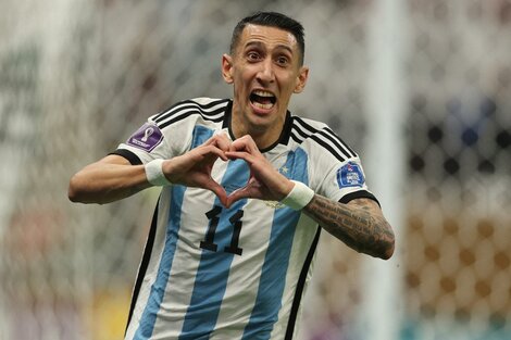 Ángel Di María marcó el 2 a 0 ante Francia en la final de la Copa del Mundo