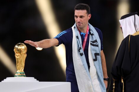 La foto más deseada para Lionel Scaloni, un DT que entró en la historia grande del fútbol argentino